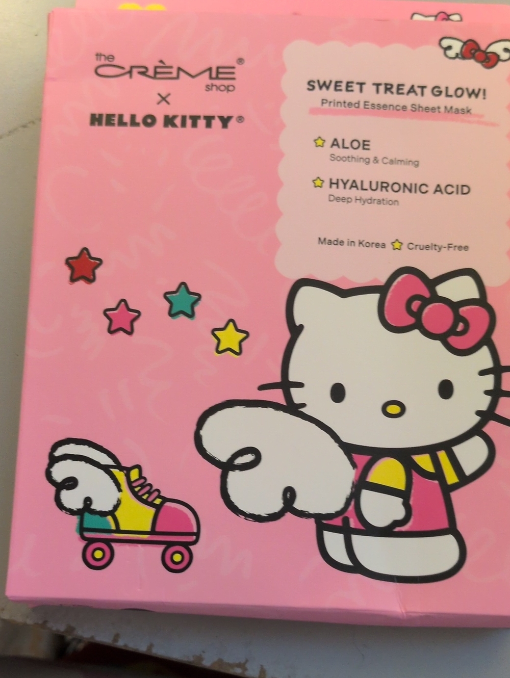 The Creme Shop Hello Kitty Pink Printed Essence Sheet Mask - Sweet Treat Glow 5